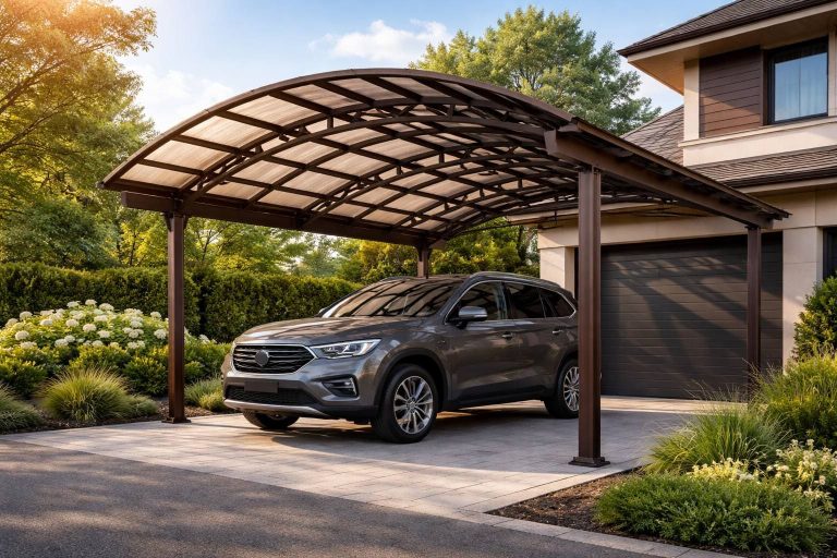 Навес для автомобиля в Нижнем Новгороде на заказ под ключ